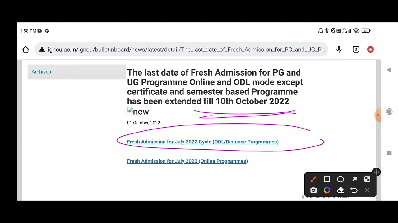 ignou distance learning admission 2022 last date extended | ignou odl admission 2022 | IGNOU