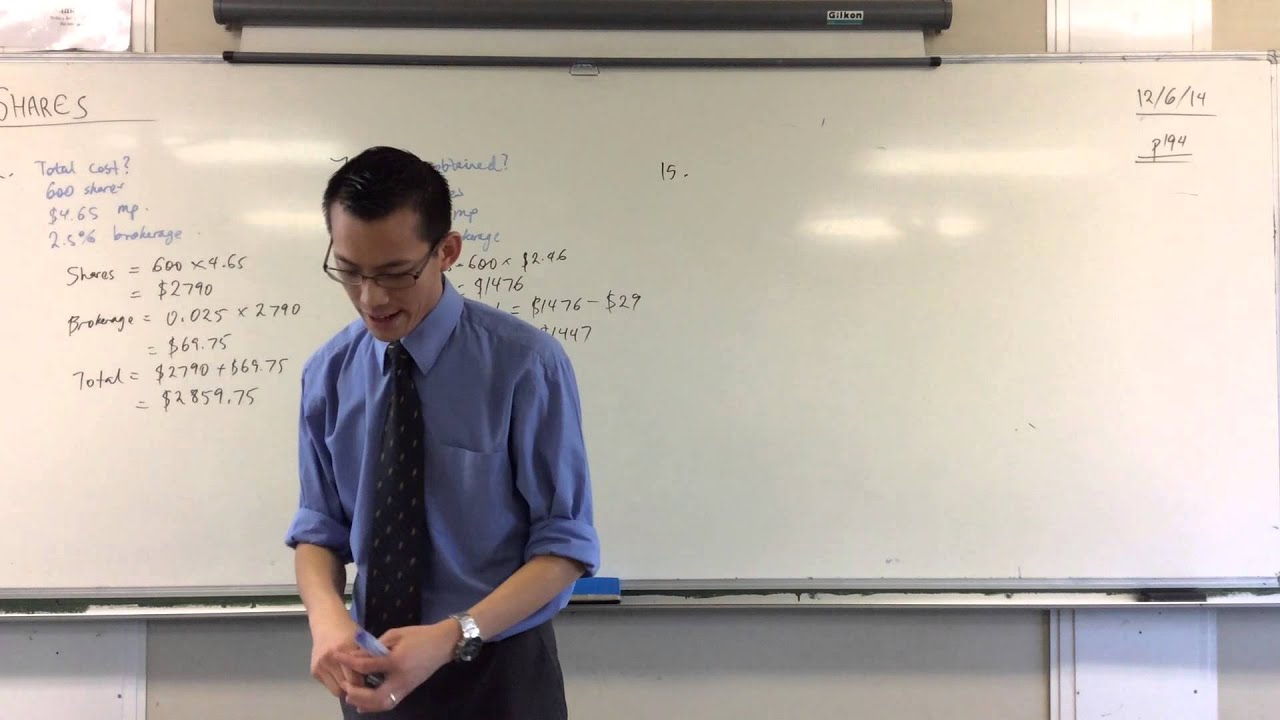 Shares: Questions on Market Price, Dividends & Percentage Yield