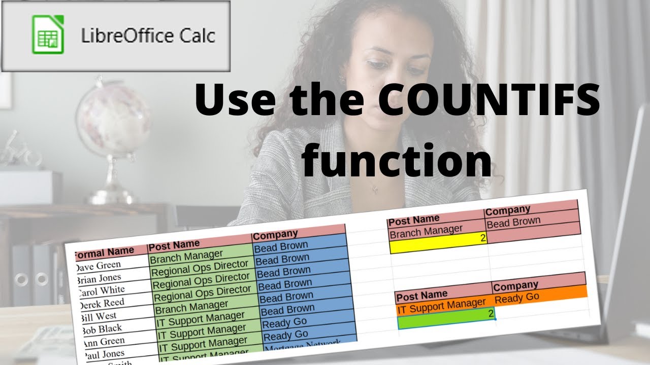 Как использовать функцию СЧЁТЕСЛИМН в LibreOffice Calc