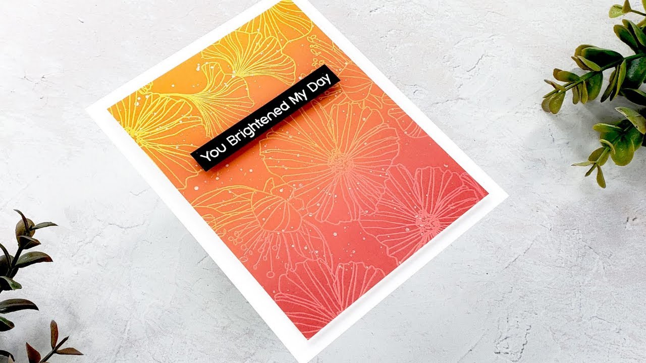 Creating Emboss Resist Backgrounds with Distress Oxide Ink