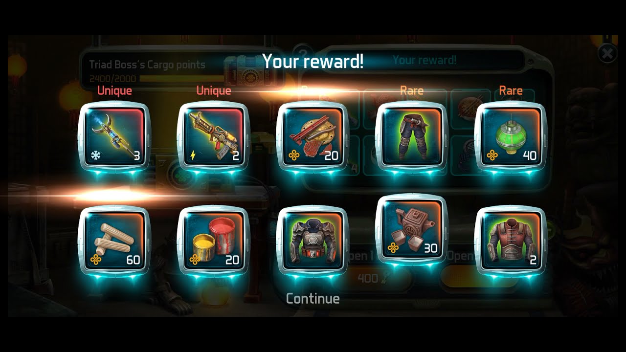 Opening each triad chests 5 times and triad cargo once - Dawn of zombies Survival
