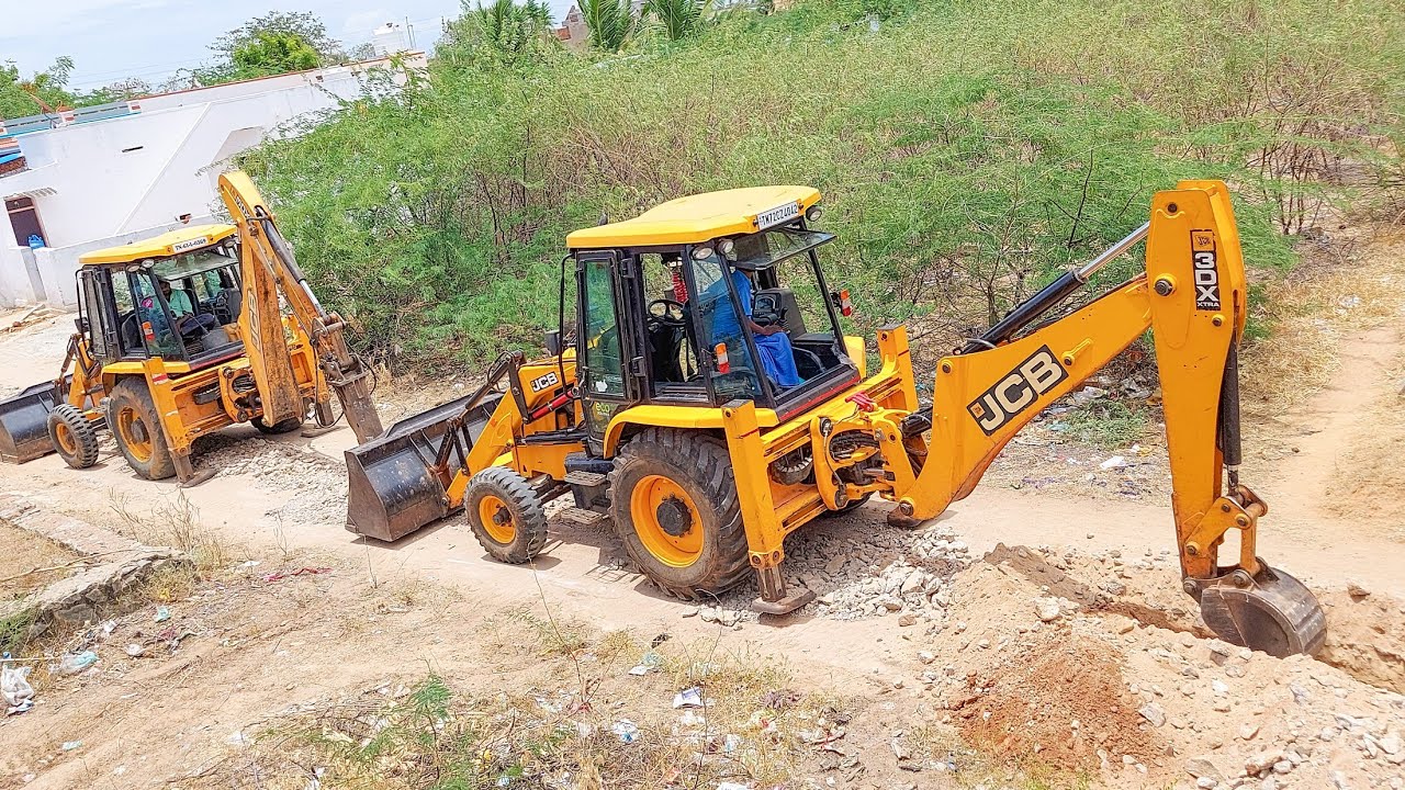 JCB 3DX Bucket and Breaker Village Panchayat Water Pipeline Working Process | jcb video