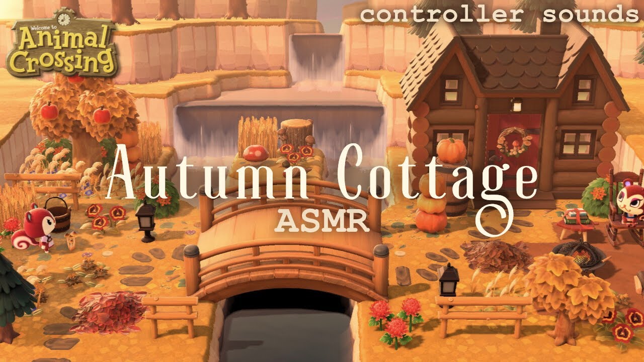 ASMR 🍂🍄 cozy autumn cottage build + controller sounds | Animal Crossing Long play