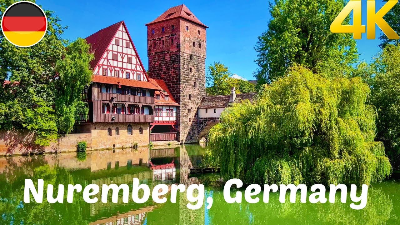 Nuremberg, Germania Tur de mers pe jos 4K 60fps - Cele mai frumoase orașe medievale
