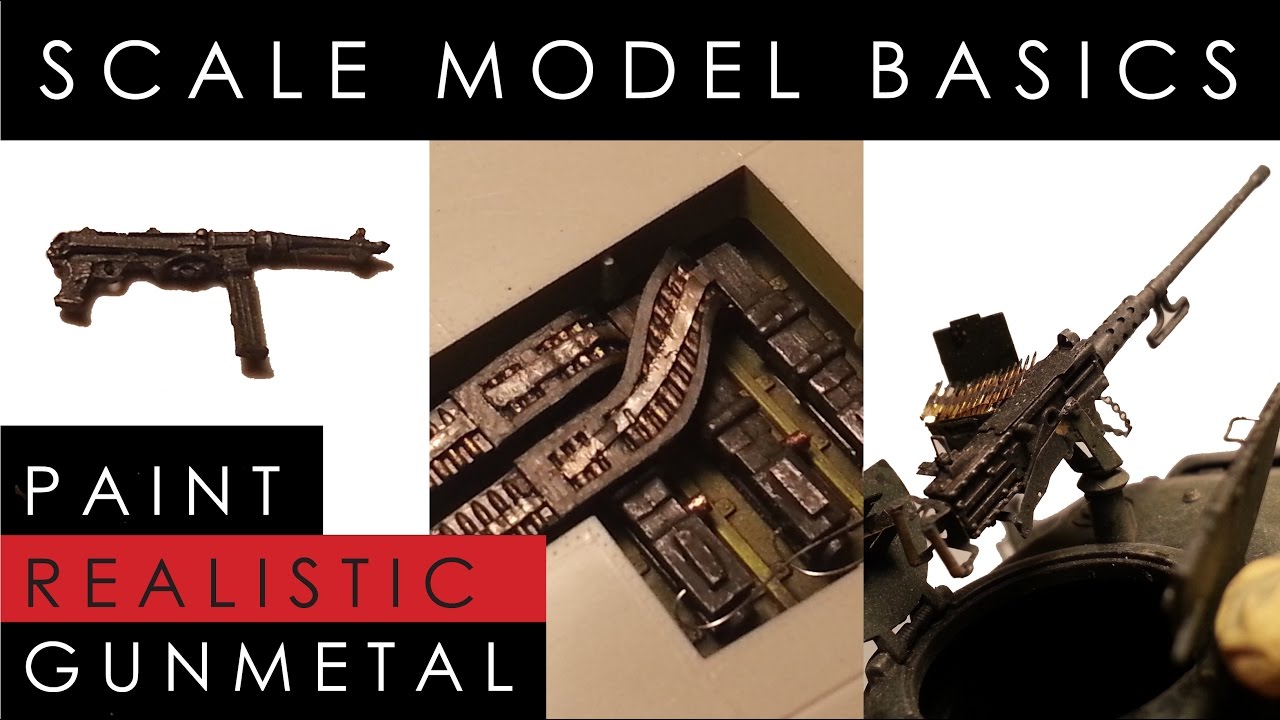 How to paint gunmetal on scale model planes, tanks and military figures