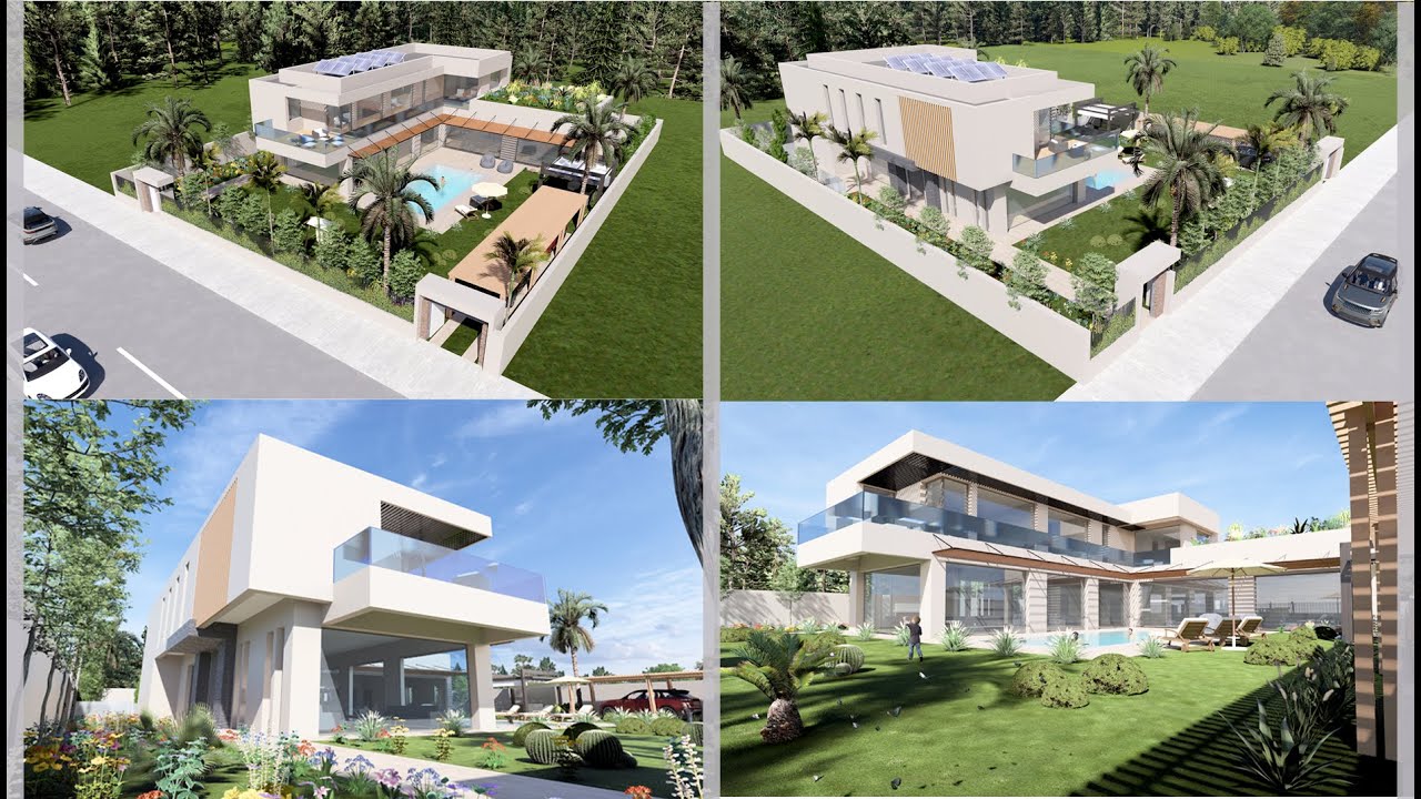 Conception villa moderne -D- تصميم فيلا عصرية