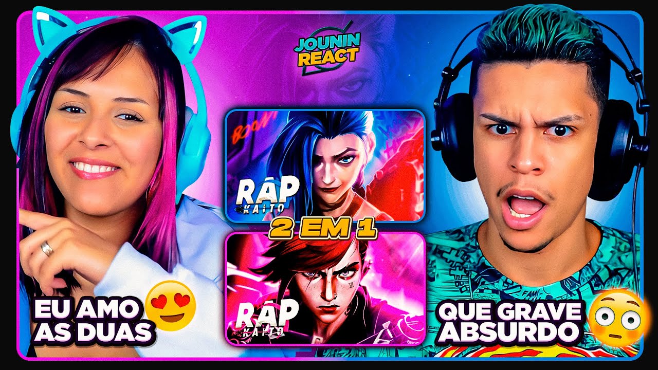 2 EM 1 - Kaito | Dura na Queda (Vi) e Meu Presságio (Jinx) | [React em Casal] 🔥