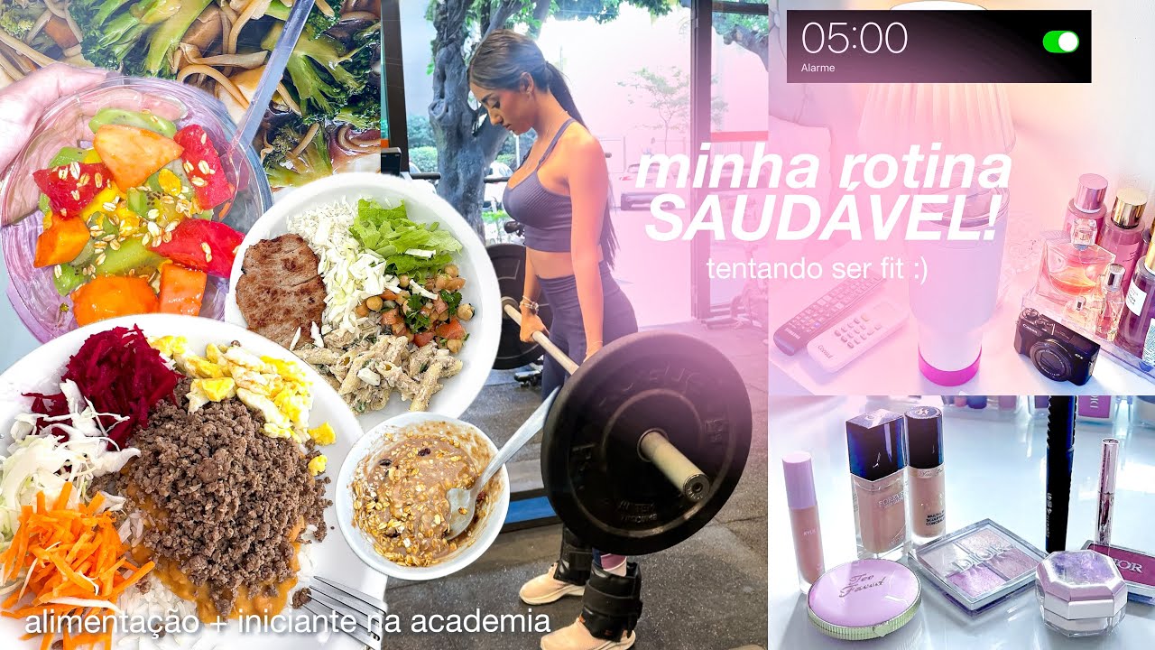 Minha nova rotina SAUDÁVEL! Começando na academia + dieta🤍 | Rotina, treinos, refeições e receitas