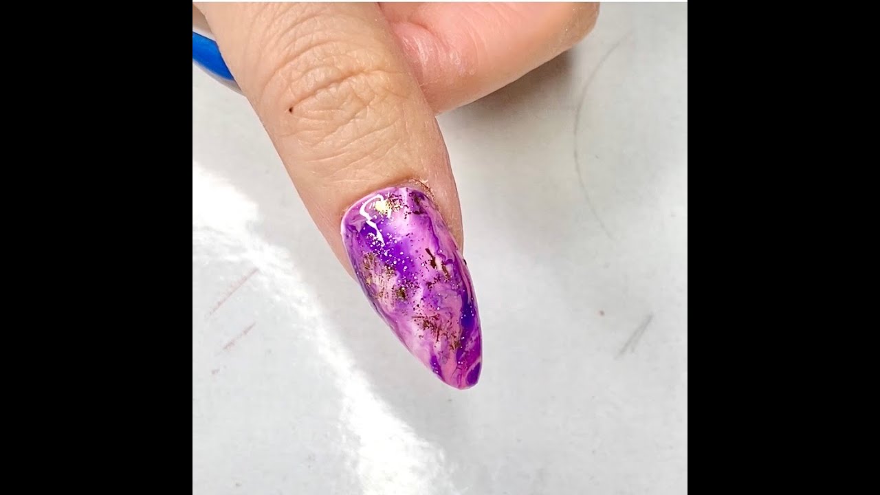 Tutorial | Simple Galaxy Nail Art Design | Lavender Violets Nails