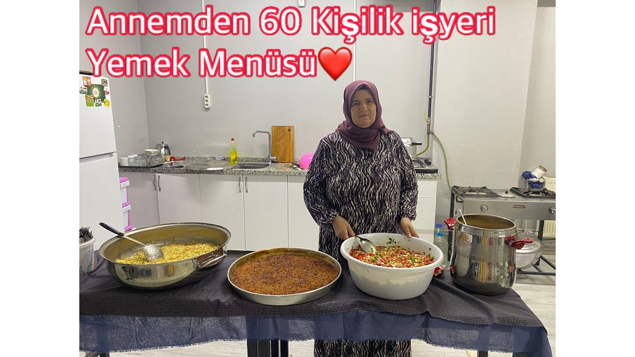 Annemden 60 Kişilik İşyeri Yemek Menüsü🍽Mercimek Çorbası/Sini Kebabı/Şehriyeli Bulgur Pilavı/Salata