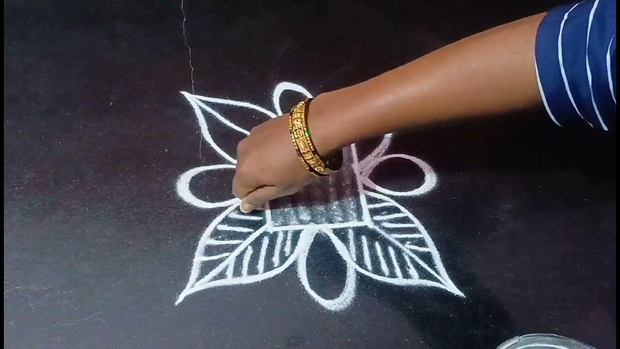 Beautiful easy rangoli muggu###plz subscribe my channel ###daily muggulu#####