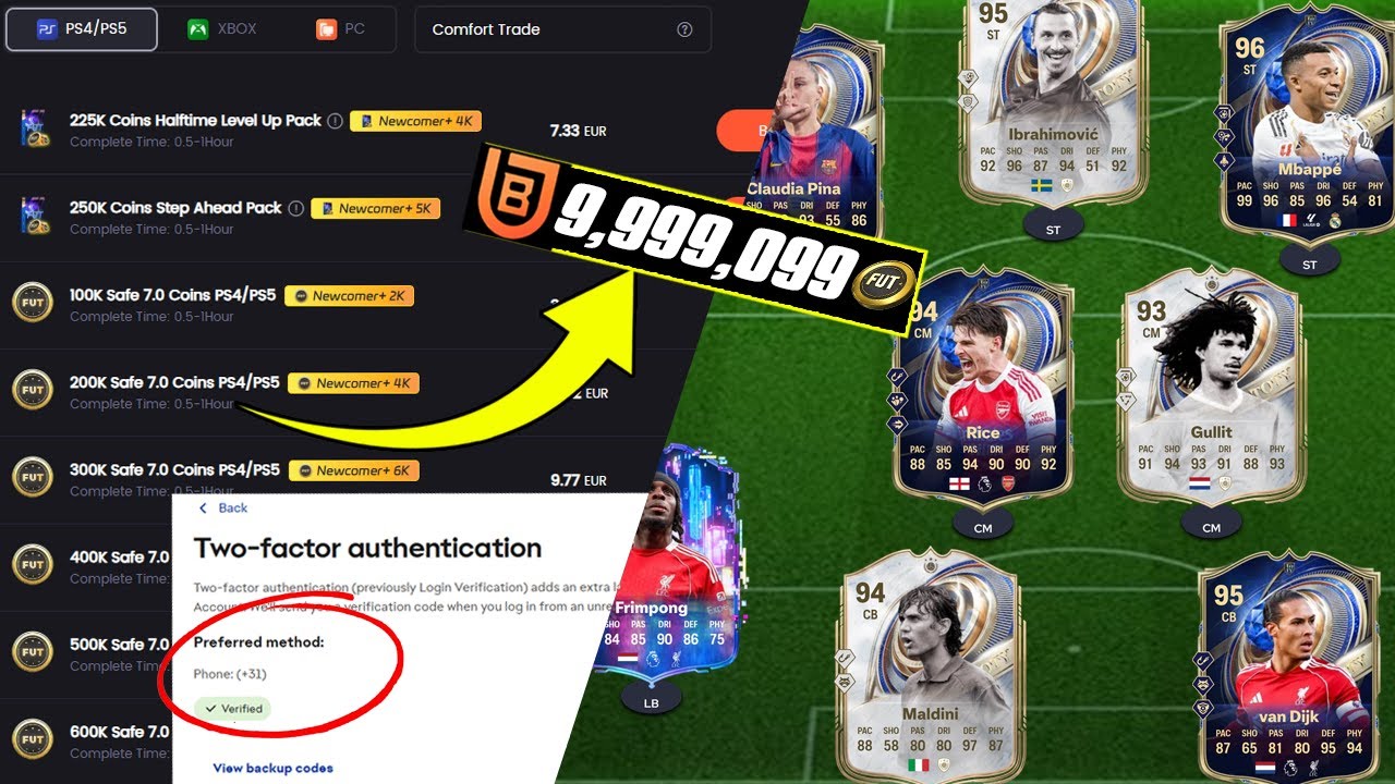 Как купить монеты FC 26 на U7BUY и получить доступ к резервным кодам EA