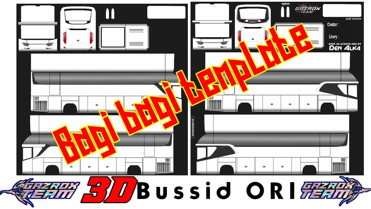 Bagi bagi template 3D Bussid ori || part 1