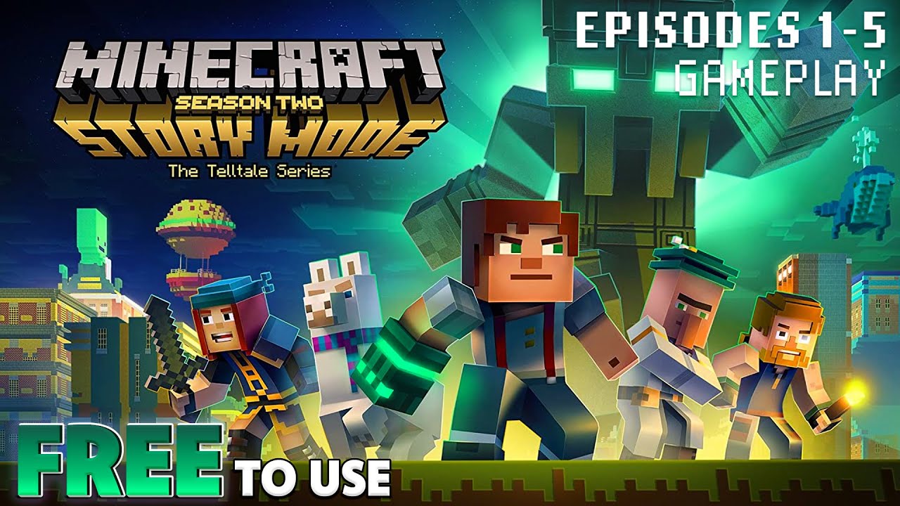 Minecraft: Story Mode - Season Two Gameplay | All Trophies | PS4 1080p 60 FPS (FREE TO USE)