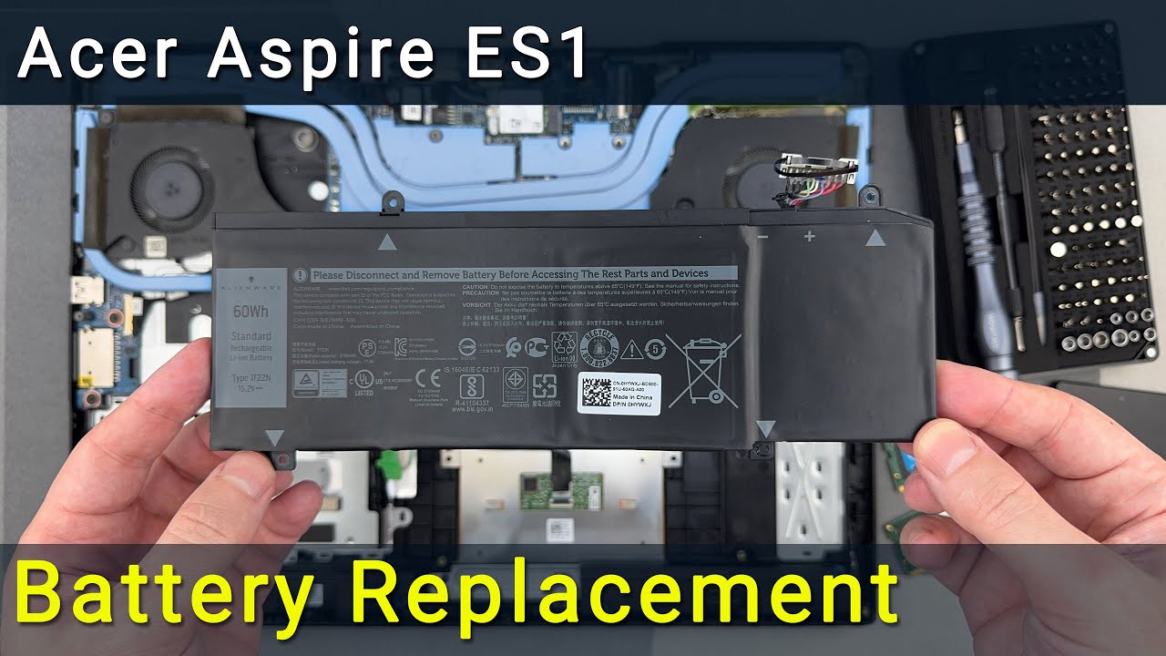 Замена батареи в ноутбуке Acer Aspire ES1-532G, ES1-523, ES1-533, ES1-572