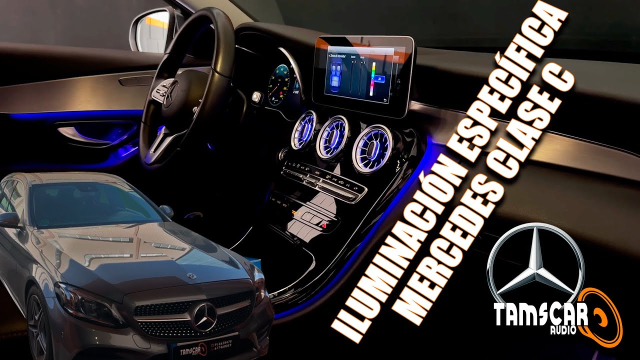 INSTALAMOS iluminación ambiental específica a este MERCEDES CLASE C | Tamscar Audio