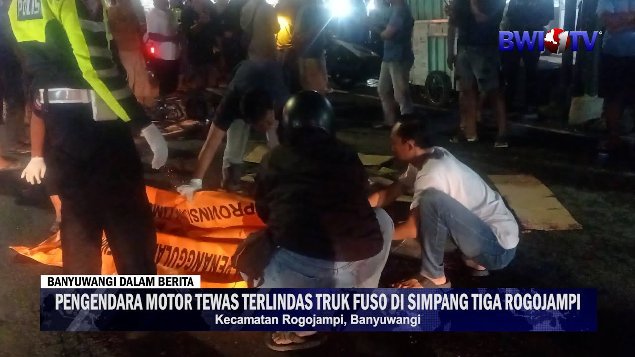 Pengendara Motor Tewas Terlindas Truk Fuso di Simpang Tiga Rogojampi
