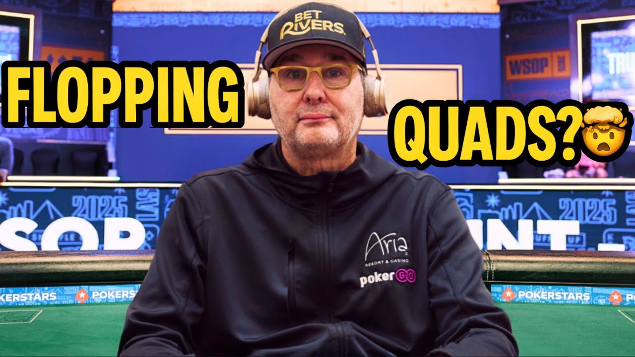 INSANE Setup! Phil Hellmuth FLOPS QUADS at WSOP Main Event!