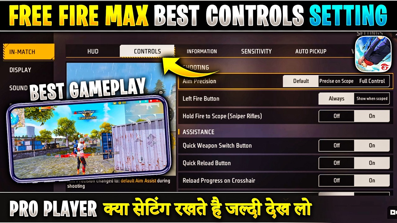 Free Fire Best Control Setting | FF Control Setting Explain | Free Fire Ke Liye Best Setting Kya Hai