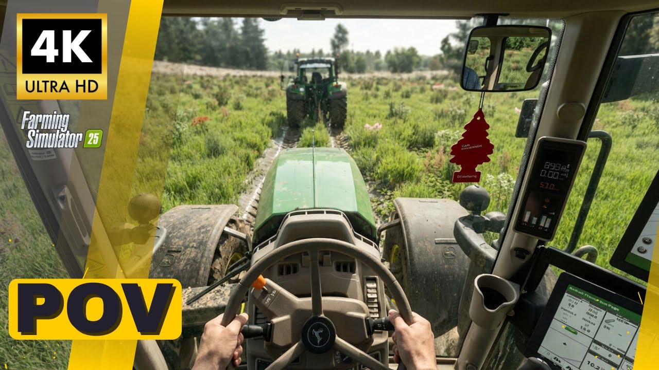 FS25 POV ULTRA Realistic Graphics | John Deere Got Stuck | ReShade Gameplay Cab View | FS25