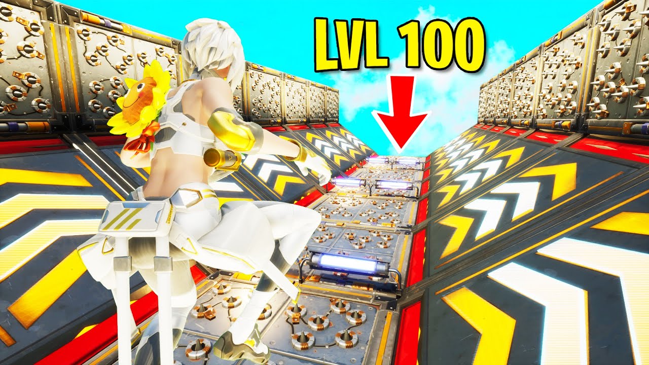 *WELTREKORD* Versuch im 100 Level DEATHRUN in Fortnite ( geht schief )