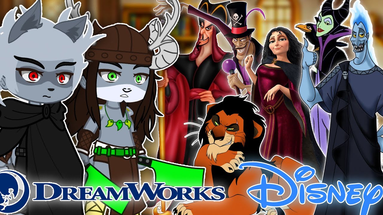 DreamWorks Villains React To Disney Villains | Gacha react