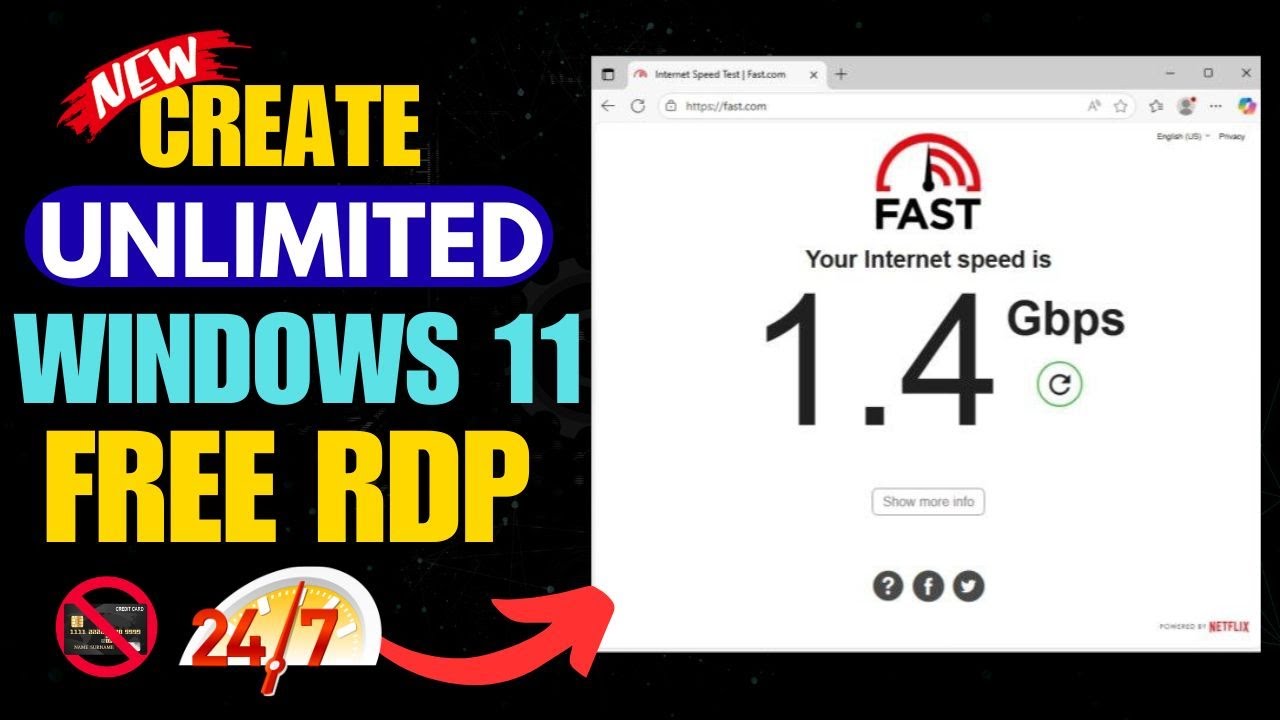✅Create Windows 11 Free RDP | Full Admin SSH | No Credit Card Needed