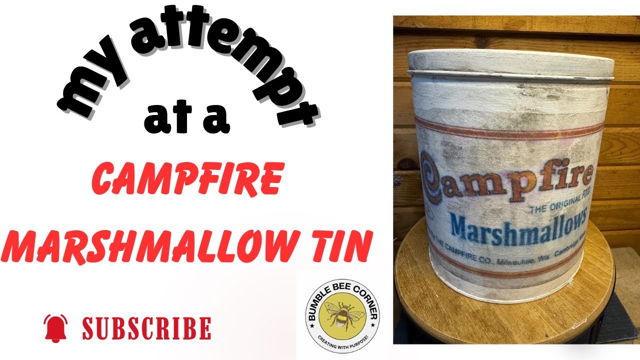 My attempt at a Campfire Marshmallow Tin