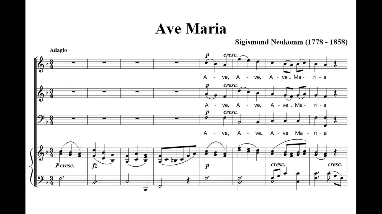 Neukomm, Sigismund Ritter von (1778 - 1858) Ave Maria.