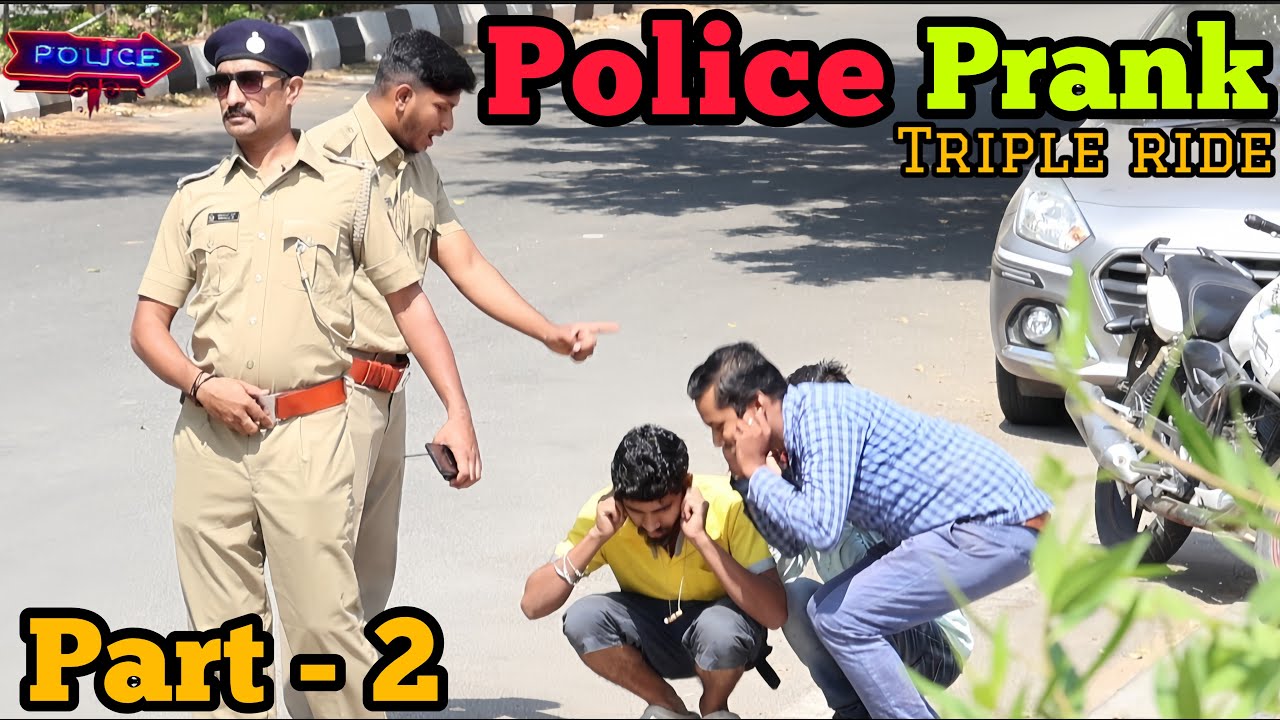 Part 2 ಪೊಲೀಸ್ 🚔 ಟ್ರಿಪಲ್ ತಮಾಷೆ 🤣🤪🤣/Police 🚔 Prank Triple Ride🤪🤣 🤪| Tharlenanmaklu