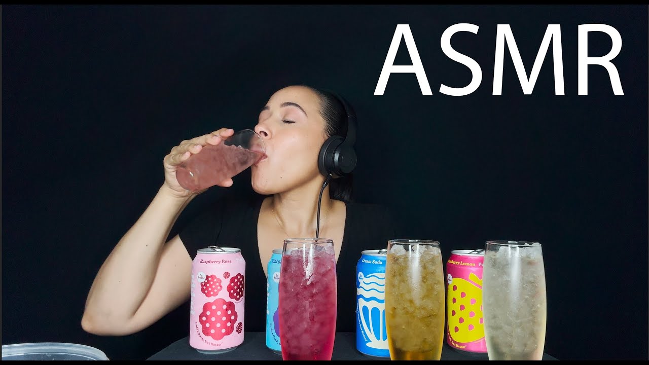 ASMR Drinking Soda– Burping Noises, Ice Sounds, Trying Poppi Soda