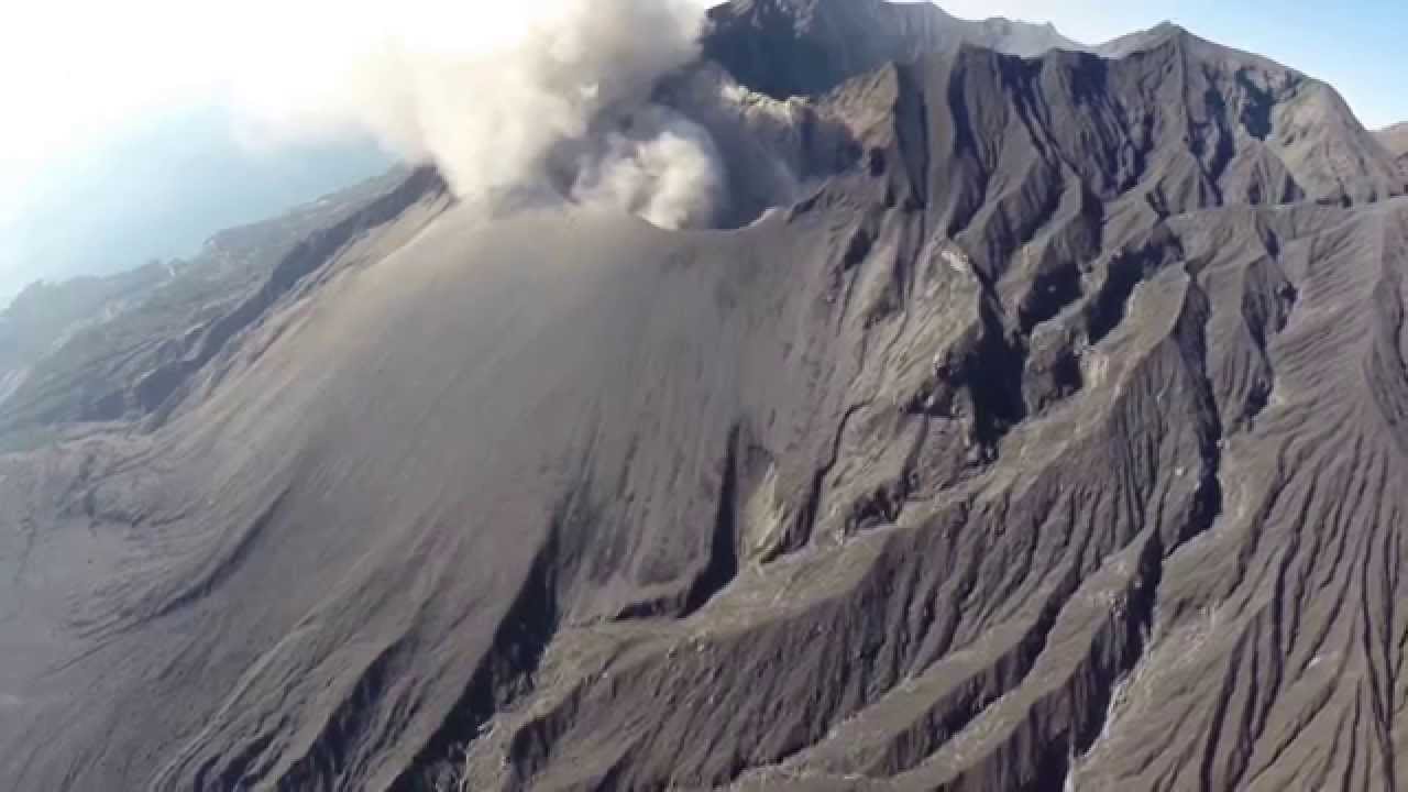 桜島上空ドローン撮影