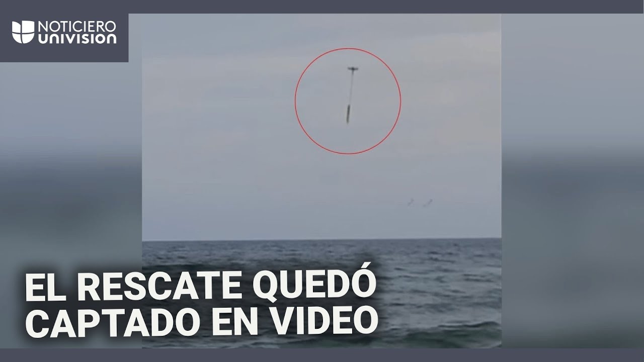 Incre&iacute;ble rescate: con un dron, pescador salva a adolescente que se ahogaba en una playa de Florida