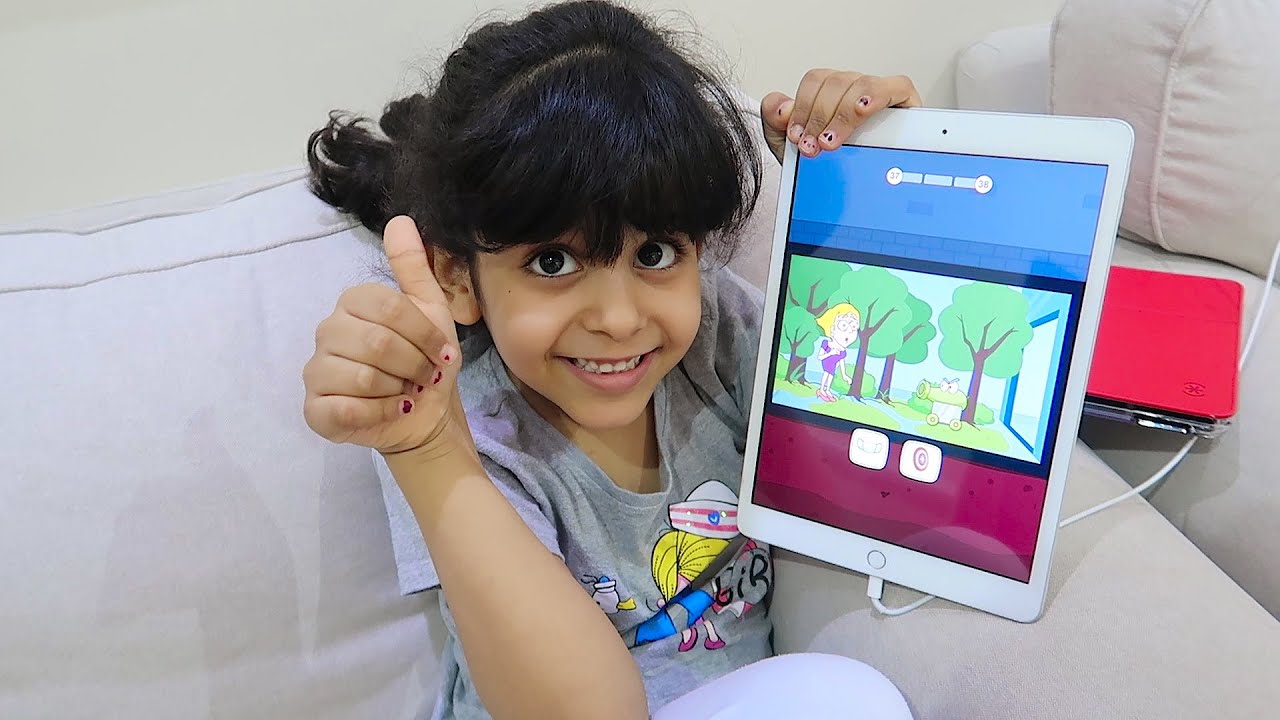 جوجو تلعب في ايبادها لعبه خطيره تعالوا شوفوها!!!!