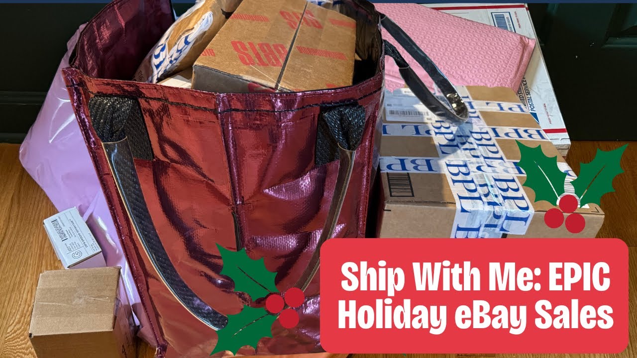 Vlogmas #20 | Отправляйте мои ЭПИЧЕСКИЕ продажи на eBay | #thriftmas #whatsoldonebay #shipping #p...