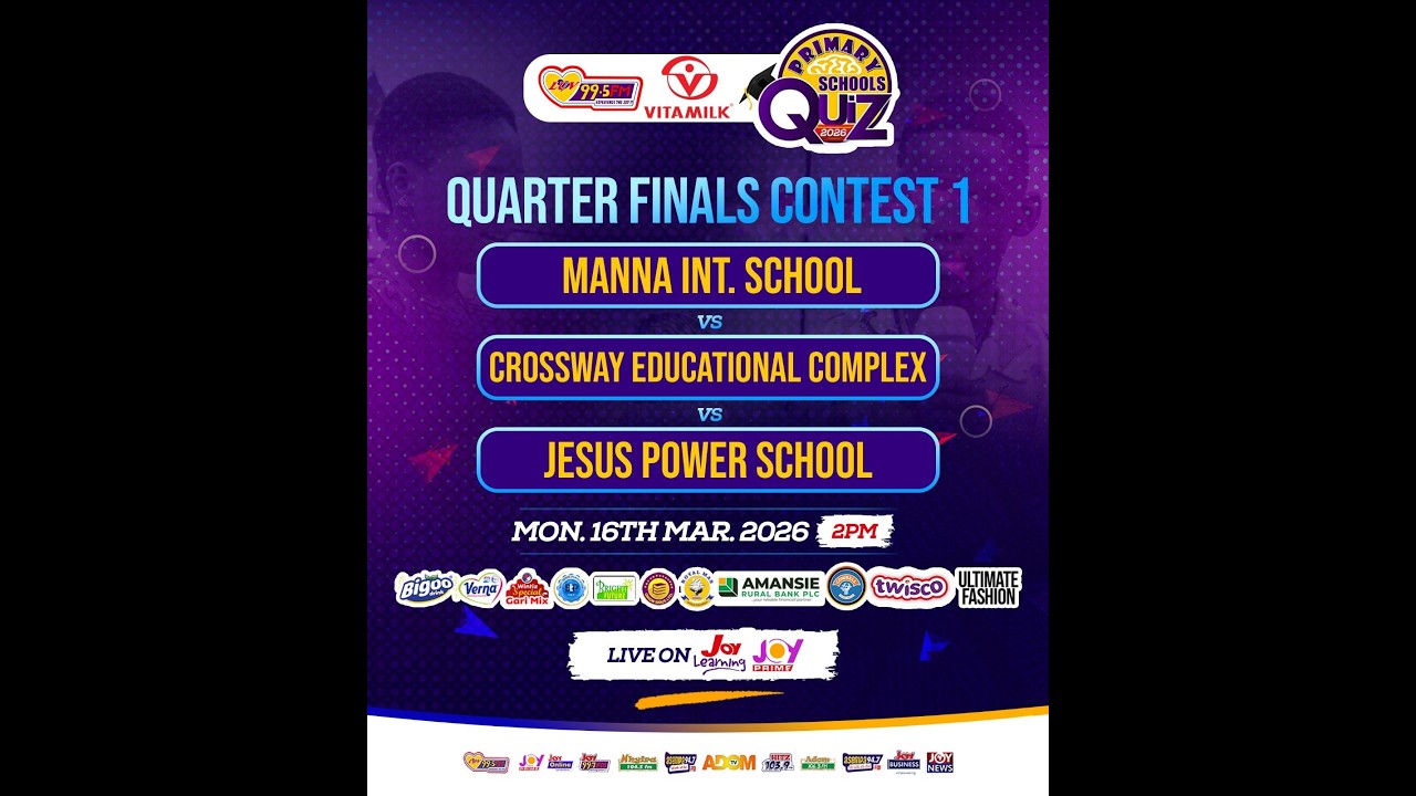 Quarterfinal Contest 1 : Manna Int. School vs Crossway Educational Complex vs Jesus Power School