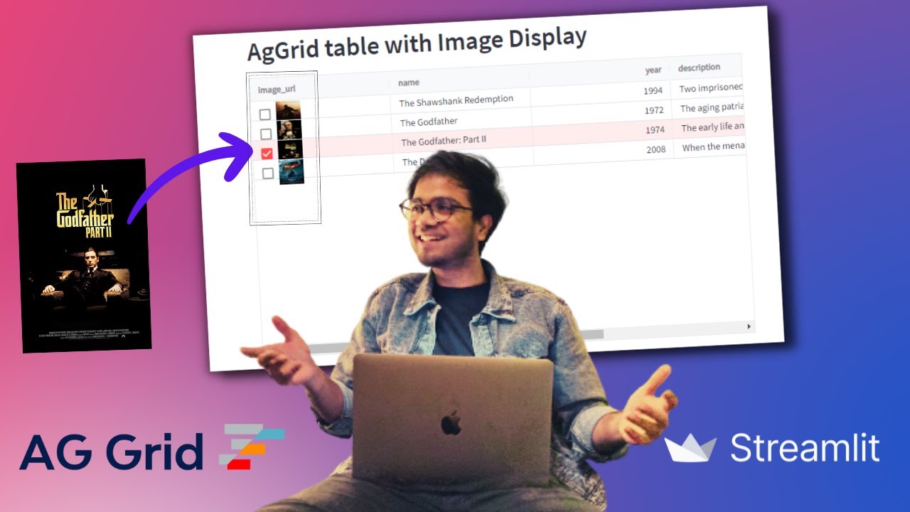 Streamlit AgGrid Extras - Display Image within the Table | JavaScript Injection | Python