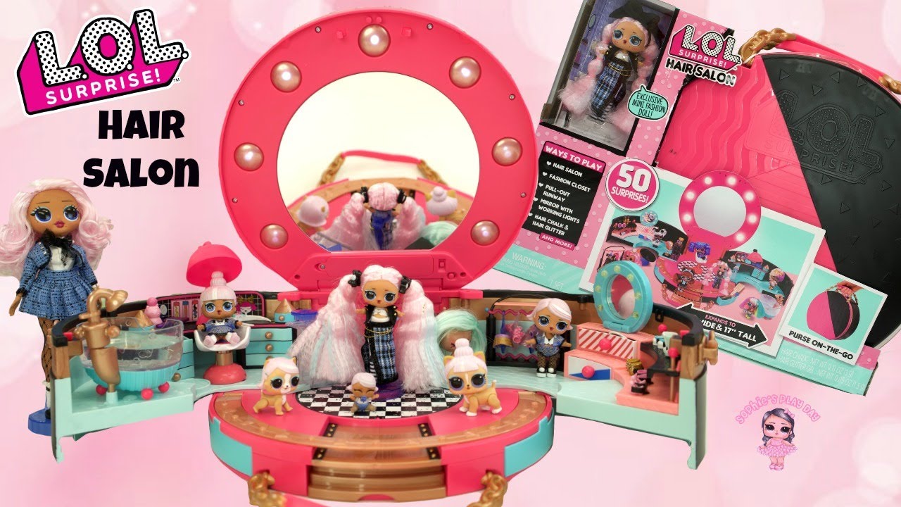 LOL Surprise Hair Salon Unboxing Exclusive JK Doll Prim Uptown Girl teen Sister
