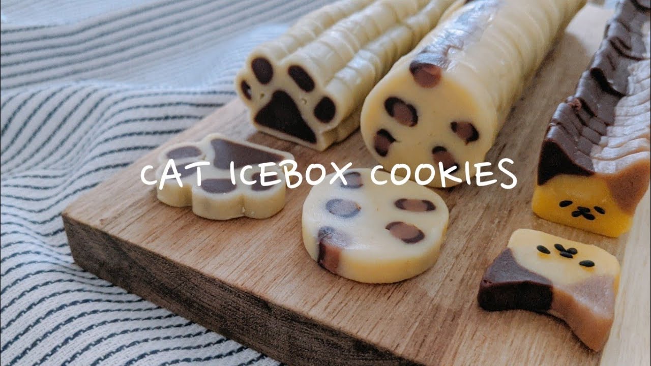 にゃんこアイスボックスクッキー Cat icebox cookies
