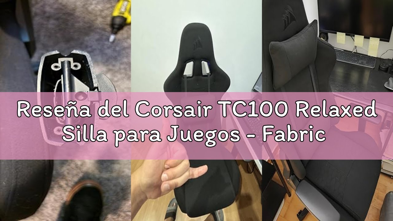 Reseña del Corsair TC100 Relaxed Silla para Juegos - Fabric - Diseño Inspirado en Las Carreras - Coj