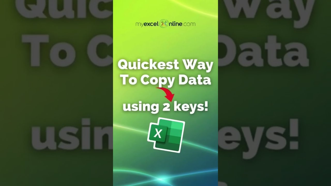 Copy Data Fast in Excel! 🤩  #shorts