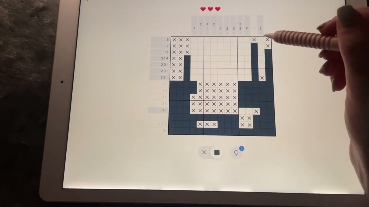 iPad ASMR - With Nonograms/picross puzzles to help you fall asleep - writing sounds - whispering