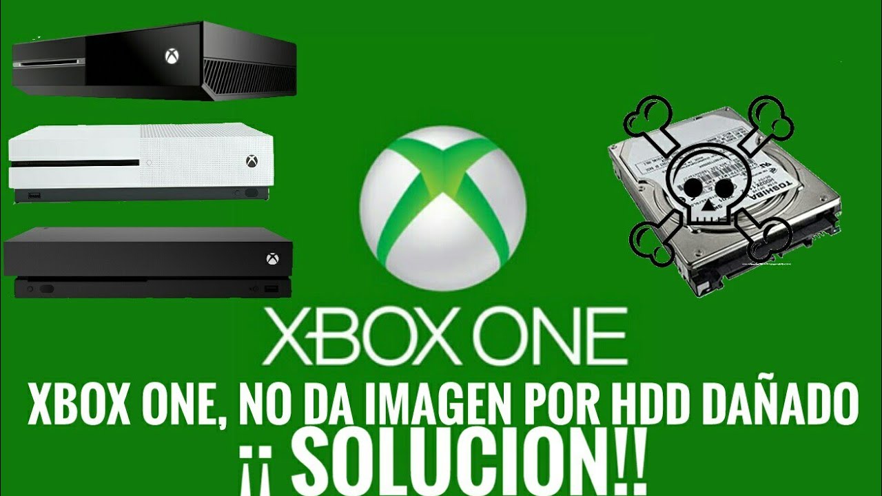 Xbox one no da imagen por HDD dañado!!  Síntomas y solución!!