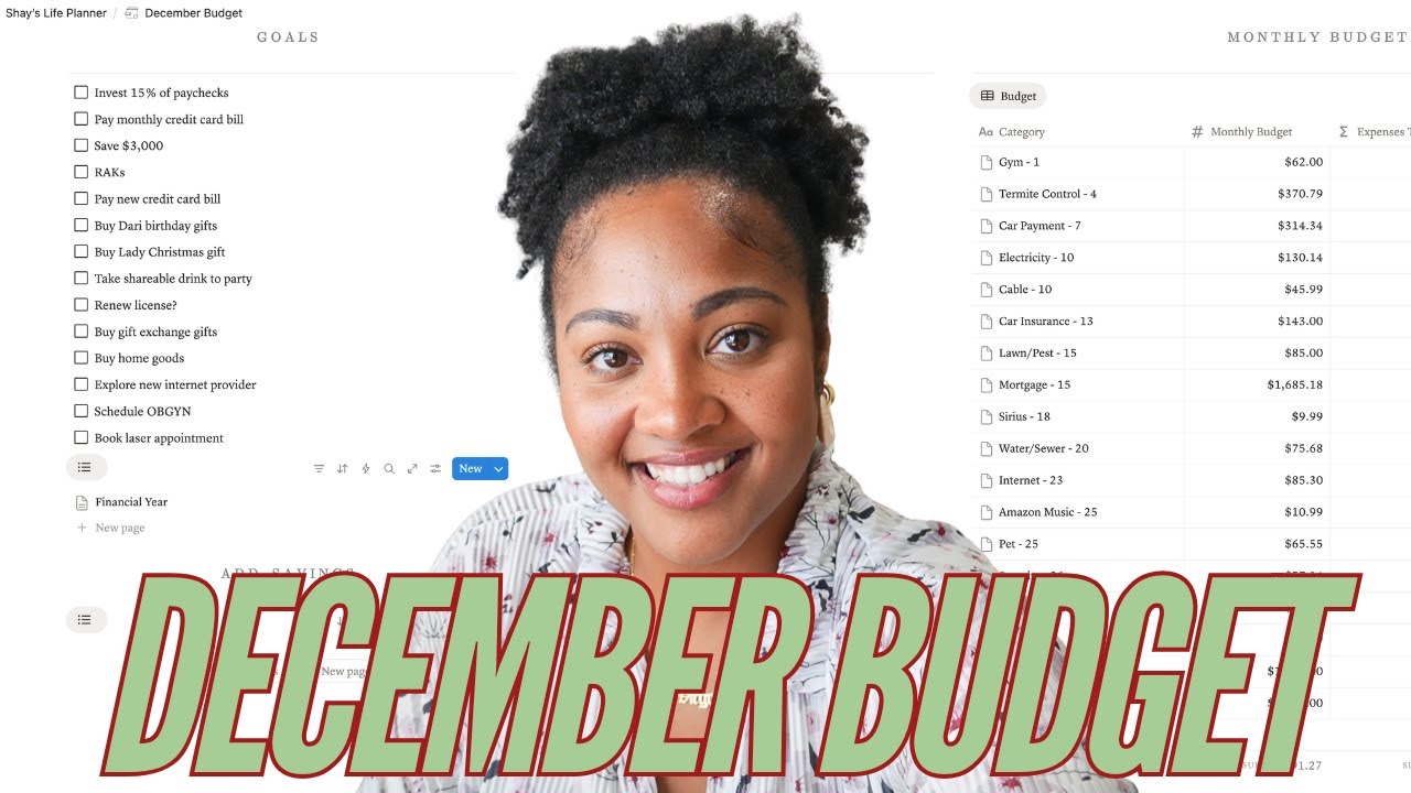 DECEMBER 2025 MONTHLY BUDGET WITH ME | major budget changes, not christmas shopping & the best news!