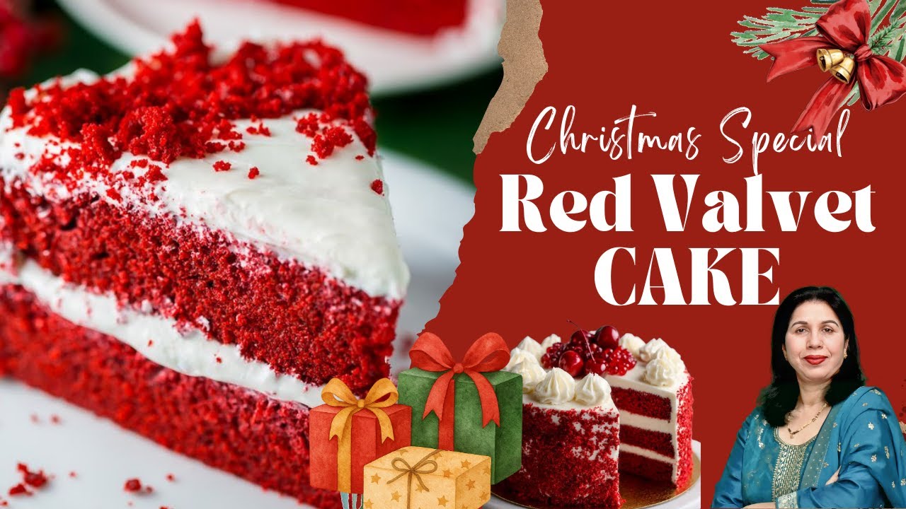 Christmas Special Red Velvet Cake Recipe 🎄 | Soft & Moist Bakery Style Cake at Home