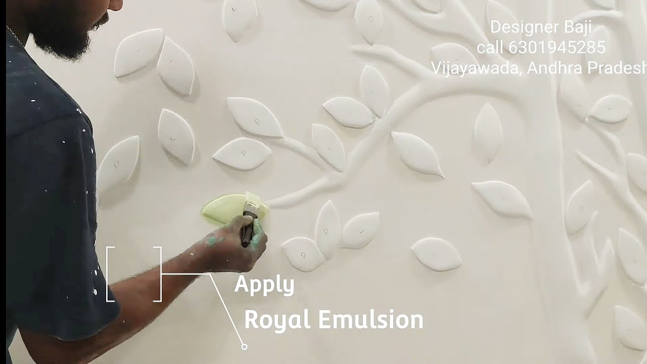 Clay Mural Tree Texture Painting Designs #art #painting #clay #painting #texture #simple #tree