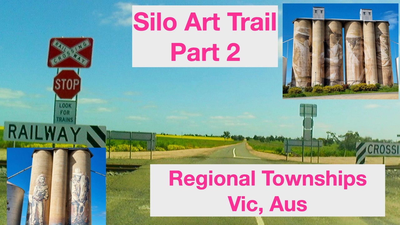 Экскурсия по местам с художественным оформлением силосов в регионе Уиммера-Малли, Виктория, Австр...