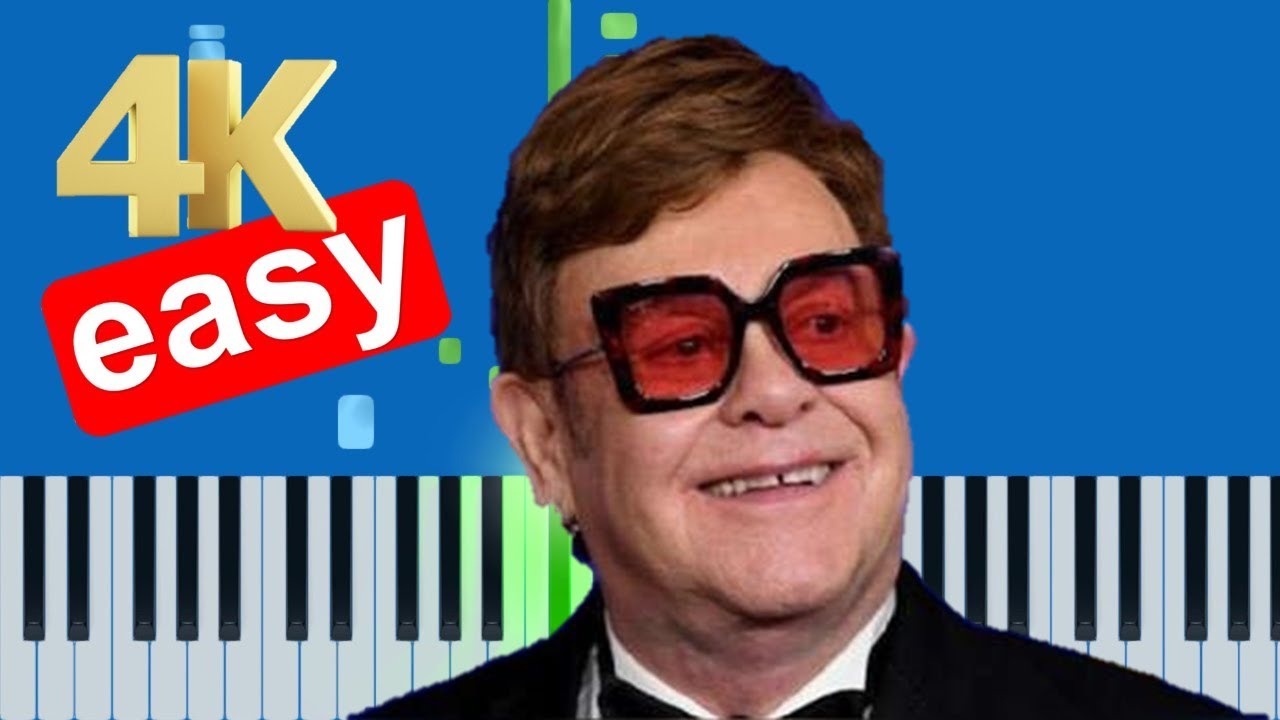 Elton John - Daniel (Slow Easy) Piano Tutorial 4K