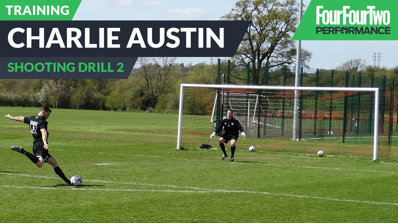 Charlie Austin's striker school | Turn the defender and score | Soccer shooting drill