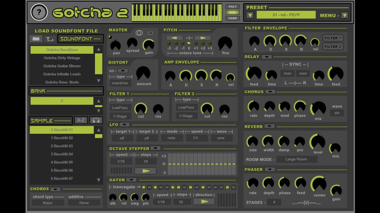 Psytrance Plugins releases Gotcha 2 - SF2 Player/Sampler for Windows and macOS